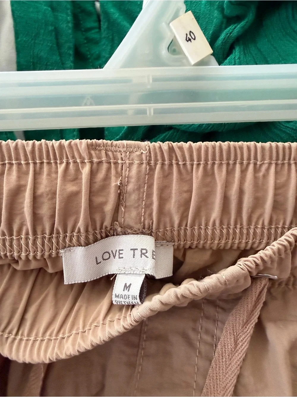 Beige Drawstring Utility Skirt for Women